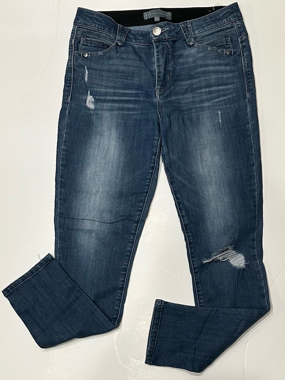 Wit & Wisdom Ab-solution Skinny Jeans Medium Wash Stretch Denim Womens Size 6 - Picture 2 of 11